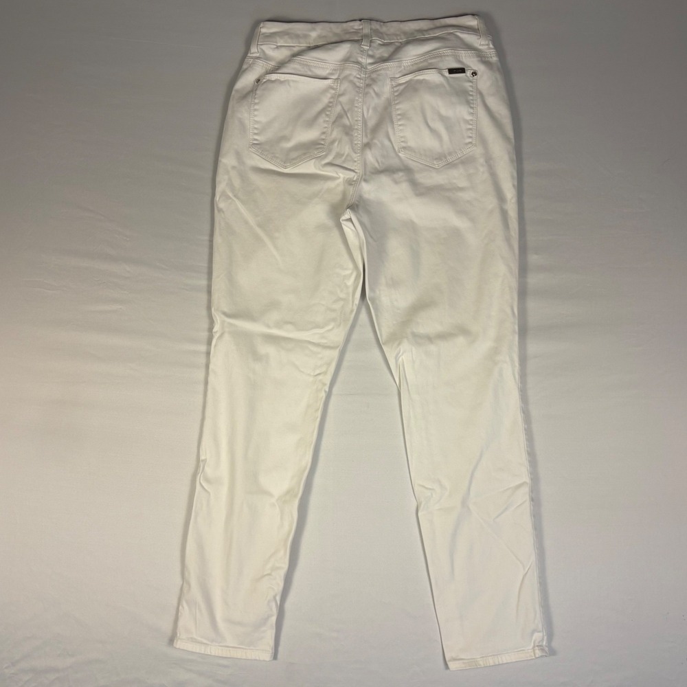 Chicos Large White Denim Straight Leg Jeans Womens Five Pocket Pants - Picture 4 of 12